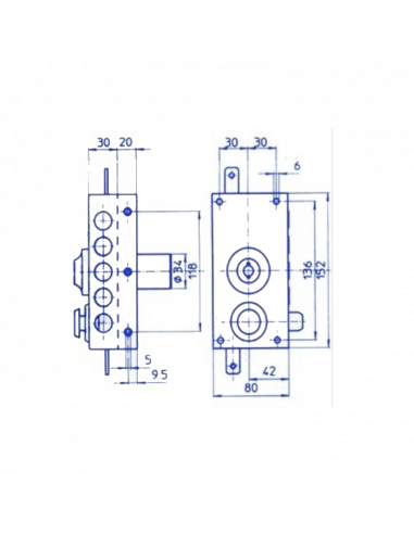 Serrure 3 Points En Applique Mottura 30.436