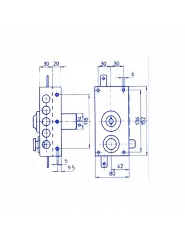 Serrure 3 Points En Applique Mottura 30.436