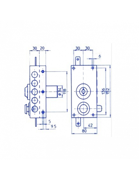 Serrure 3 Points En Applique Mottura 30.436