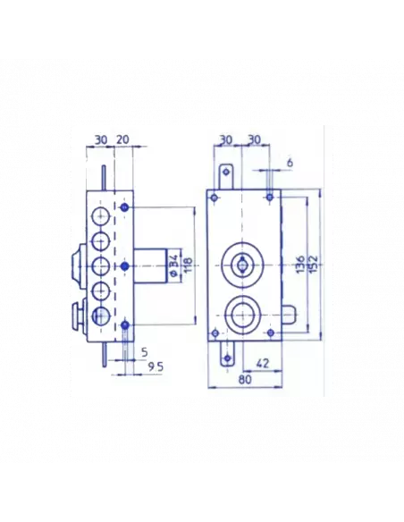 Serrure 3 Points En Applique Mottura 30.436