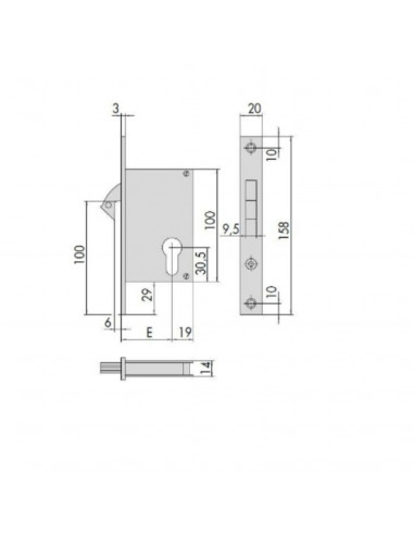 Monopoint À Larder Cisa Profil Étroit À Crochet