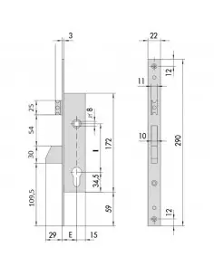 Monopoint À Larder Cisa Profil Étroit À Pêne Basculant 2