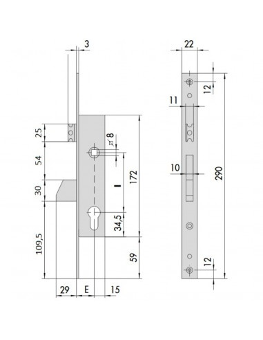 Monopoint À Larder Cisa Profil Étroit À Pêne...
