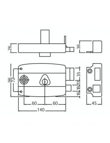 Monopoint En Applique Cisa Horizontale À Fouillot