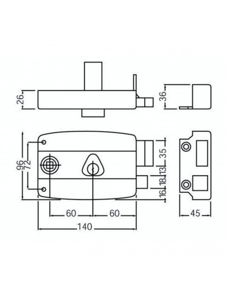 Monopoint En Applique Cisa Horizontale À Fouillot
