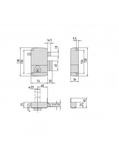 Monopoint En Applique Cisa Verticale À Tirage 2