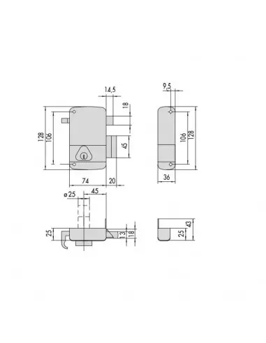 Monopoint En Applique Cisa Verticale À Tirage