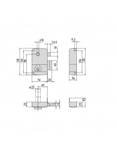 Monopoint En Applique Cisa Verticale À Fouillot 2