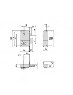 Monopoint En Applique Cisa Verticale À Fouillot 2