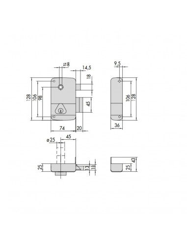 Monopoint En Applique Cisa Verticale À Fouillot