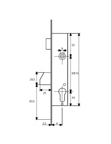 Monopoint À Larder Tesa Profil Étroit