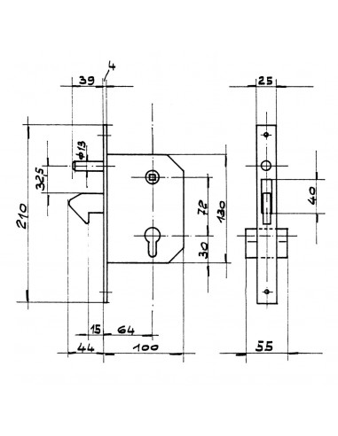 Serrure De Portail Ibfm Coulissant À Crochet