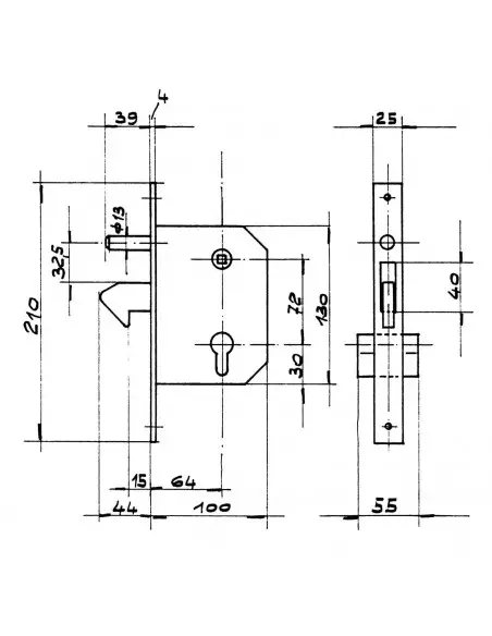Serrure De Portail Ibfm Coulissant À Crochet