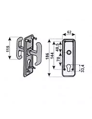 Serrure Pour Porte De Garage Prefer Basculante