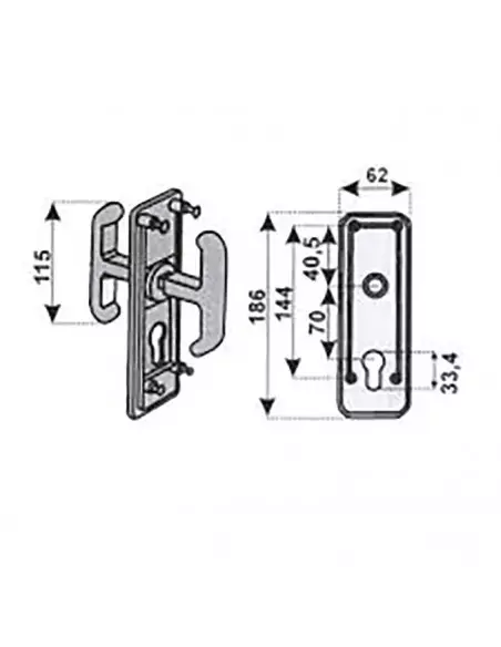 Serrure Pour Porte De Garage Prefer Basculante