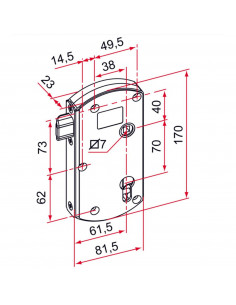 Serrure De Portail En Applique Tirard Modulox 2