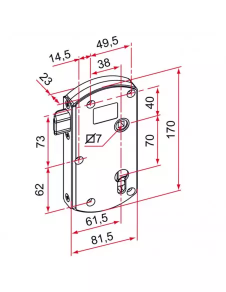 Serrure De Portail En Applique Tirard Modulox