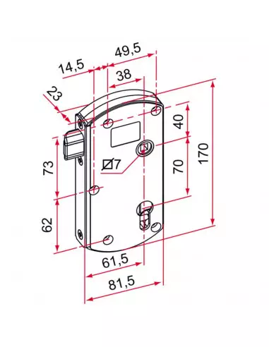 Serrure De Portail En Applique Tirard Modulox