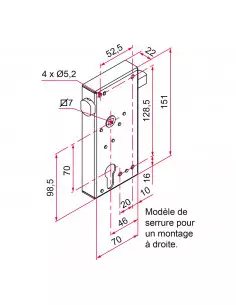 Serrure De Portail En Applique Tirard Série Ge 2