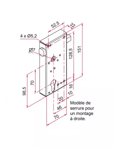 Serrure De Portail En Applique Tirard Série Ge