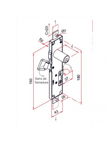 Serrure Tirard Pour Persiennes