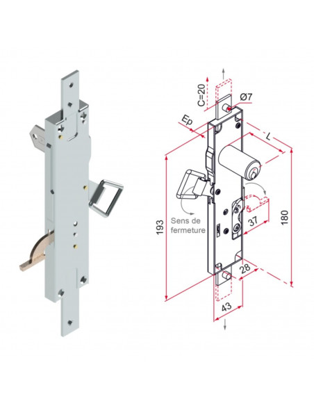 Serrure Tirard Pour Persiennes