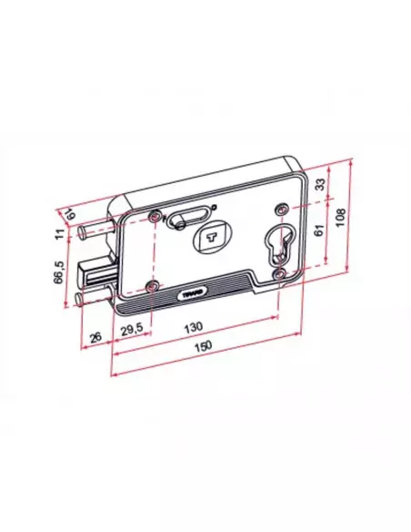 Serrure Réversible Tirard À Pêne Levant