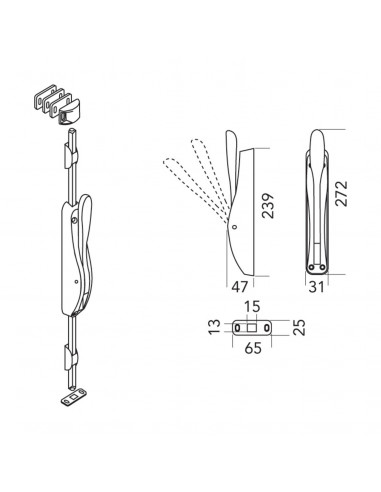 Crémone Pompier Deesse La Croisee Ds À Levier...