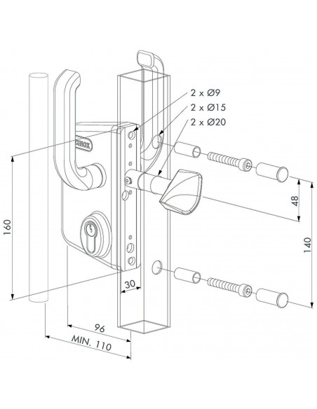 Serrure De Portail Locinox Coulissant
