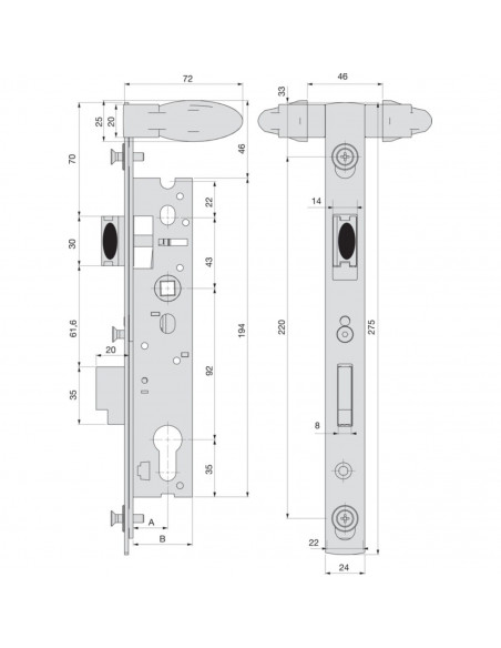 Monopoint À Larder Stremler Assa Abloy Pour Portillon De Piscine