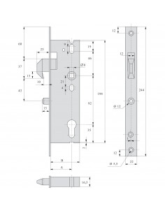 Monopoint À Larder Stremler Assa Abloy À Pêne Mentonnet 2