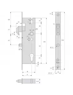 Monopoint À Larder Stremler Assa Abloy À Pêne Mentonnet 2