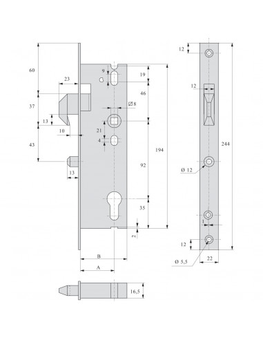 Monopoint À Larder Stremler Assa Abloy À Pêne...