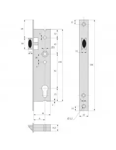 Monopoint À Larder Stremler Assa Abloy Pêne 1/2 Tour 2