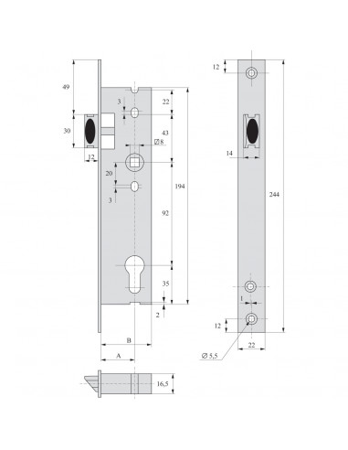 Monopoint À Larder Stremler Assa Abloy Pêne 1/2...