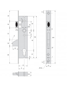 Monopoint À Larder Stremler Assa Abloy Profil Étroit... 2