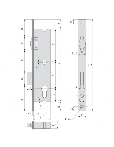 Monopoint À Larder Stremler Assa Abloy Pêne...