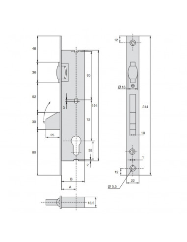 Monopoint À Larder Stremler Assa Abloy Pêne...