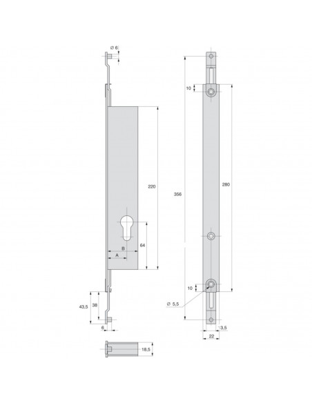 Serrure À Larder 2 Points Stremler Assa Abloy À Tringle Série 2253
