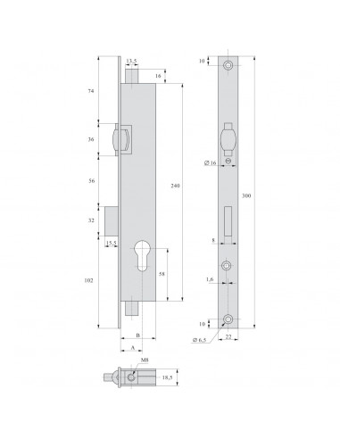 Serrure À Larder 3 Points Stremler Assa Abloy...