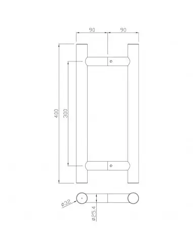 Ensemble De Poignée Tubulaire Heracles Série 5210