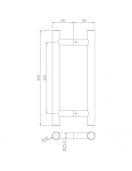 Ensemble De Poignée Tubulaire Heracles Série 5210