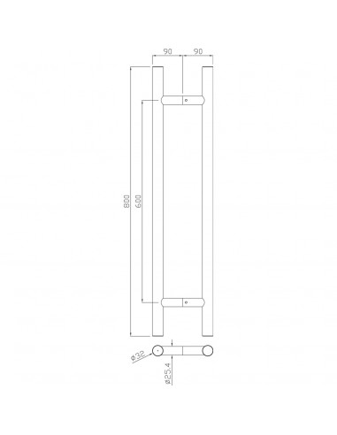 Ensemble De Poignée Tubulaire Heracles Série 5210