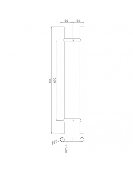 Ensemble De Poignée Tubulaire Heracles Série 5210