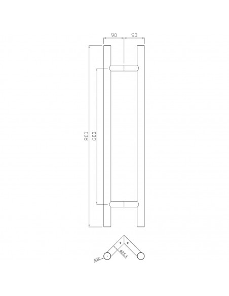 Ensemble De Poignée Tubulaire Heracles Série 5240