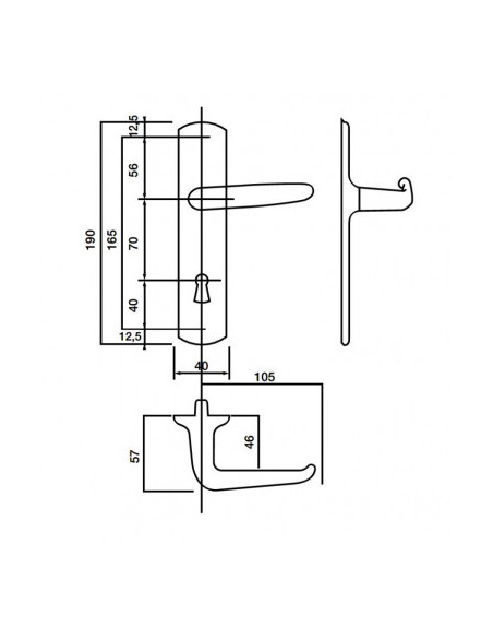 Poigneé Zamak Bricard Aérolyt