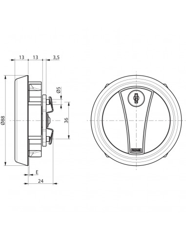 Poignée Ronde Ronis À Clé