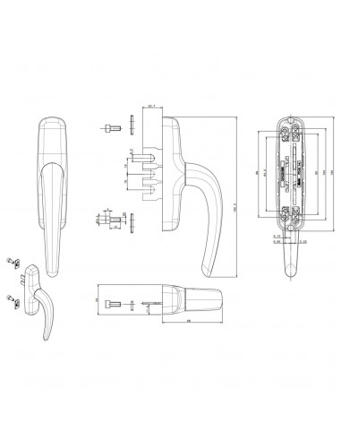 Poignée De Crémone Fapim À Fourches Nefer