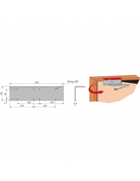 Accessoires De Ferme-Porte Heracles Hr300