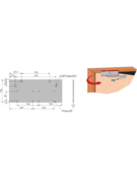 Accessoires De Ferme-Porte Heracles Hr300
